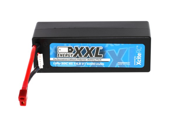 energyXXL Performance Lithium Polymer Battery Pack 50C 4S 14.8 V / 6000 mAh/ Hardcase/ T-Anschlußste