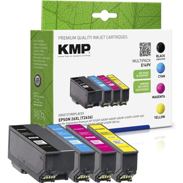 KMP E149V Multipack BK/C/M/Y kompatibel mit Epson T 2636