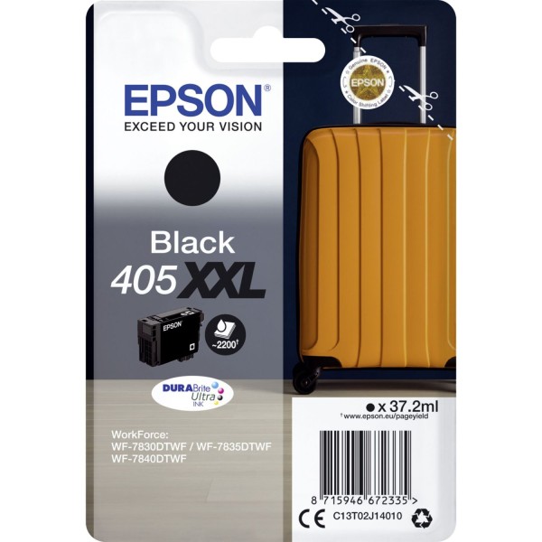 Epson Tintenpatrone schwarz DURABrite Ultra Ink 405XXL T02J1