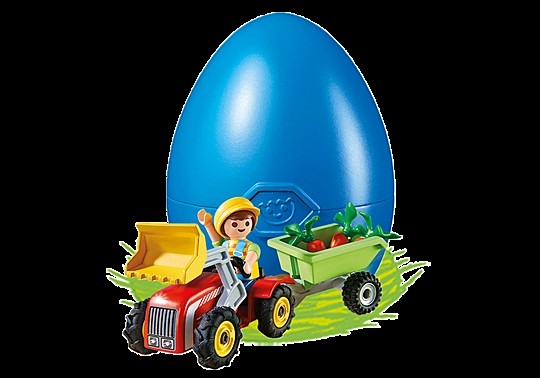 PLAYMOBIL Family Spaß Junge mit Kindertraktor 4943
