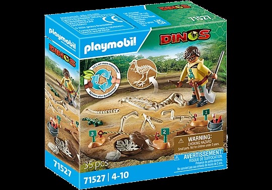 PLAYMOBIL Dinos Ausgrabungsstätte mit Dino-Skelett 71527