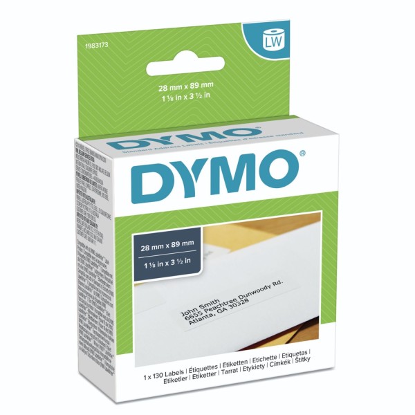 Dymo Adress-Etiketten 28 x 89 mm weiß 1x 130 St.