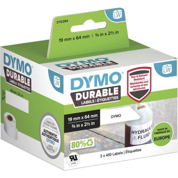 Dymo LW-Kunststoff-Etiketten 19 x 64 mm 2x 450 St.
