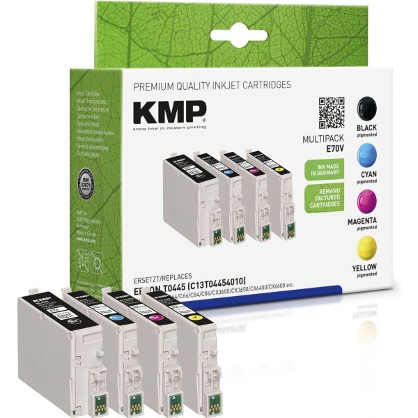 KMP E70V Multipack BK/C/M/Y kompatibel mit Epson T 044