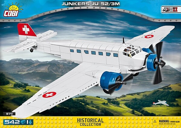 Cobi Junkers Ju52/3m Civil Bausatz aus Klemmbausteinen #5710 (542 Teile)