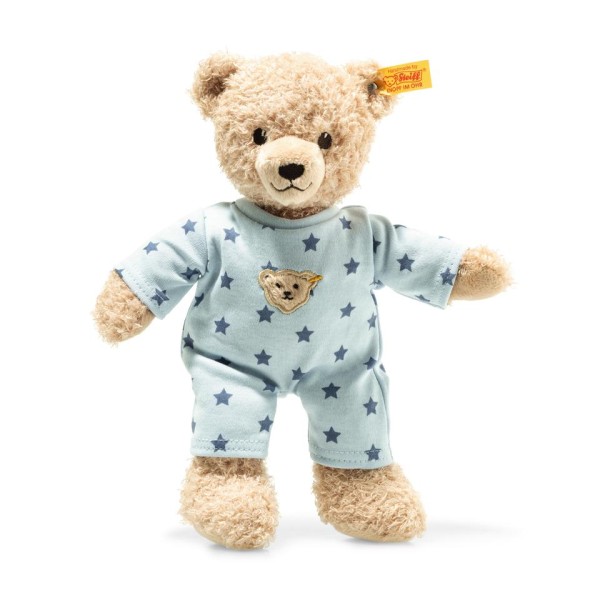 Steiff Teddybaer Baby Junge 25 beige/ blau 241642