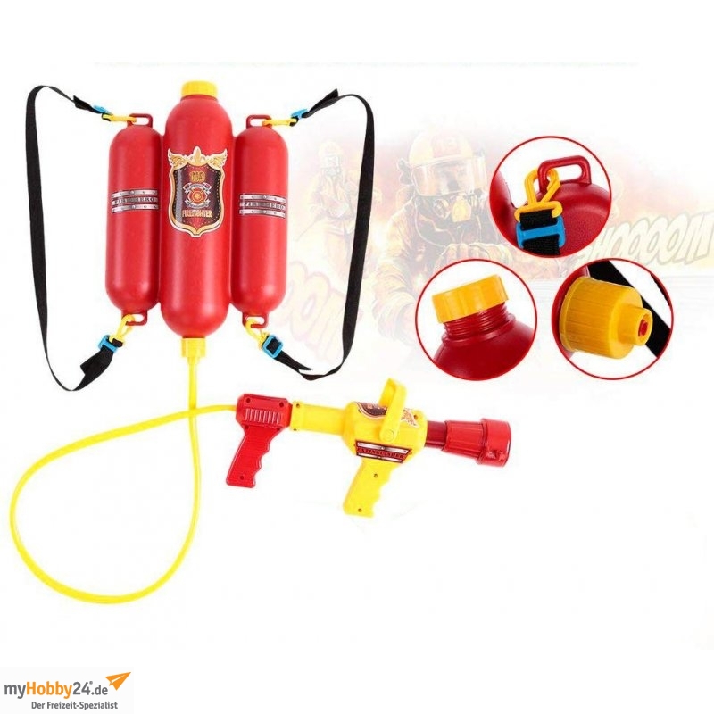 Siva Water Gun Firefighter Wasserspritze Feuerwehrlöscher Wasserpistole ab 3 Jah 