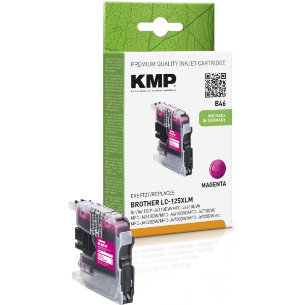 KMP B46 Tintenpatrone magenta kompatibel mit Brother LC-125XLM