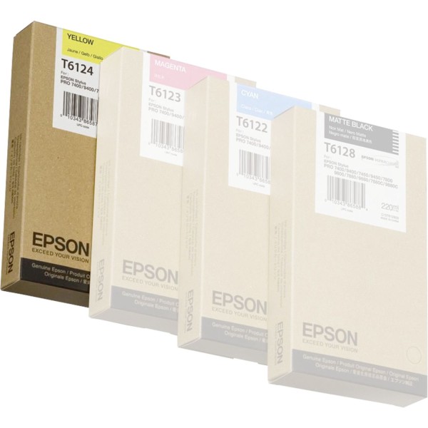 Epson Tintenpatrone yellow T 612 220 ml T 6124