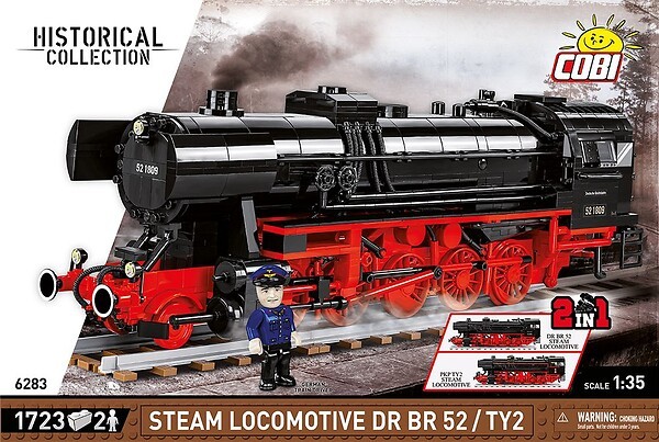 Cobi Trains Steam Locomotive DR BR 52/TY2 1:35 #6283 (1723 Teile)